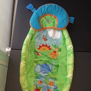 Baby bath Sling with pillow attached animal theme print